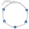 Brosway Bracciale Donna, Bracciale Rigido in Argento e Freedom Blue con Simbolo Cuore | Collezione Fancy - FFB115