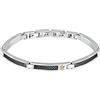 MASERATI Bracciale Uomo in Acciaio, IP Nero, IP Oro Giallo, Collezione Iconic - JM423AVD24