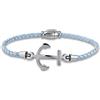 inSCINTILLE Trecce Bracciale colorato in similpelle con ancora in acciaio