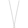 Morellato Collana da donna, collezione Perla Essenziale, in argento sterling, perle, zirconi - SANH02, Argento 925 riciclato, Perla