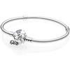 Ibralet Bracciale In Argento Sterling 925, Prato Di Fiori Selvaggi Floral Chiusura Catena Snake Bangle Cordone Fascino Autentico Argento 925 Bracciale Braccialetto Gioielli Accessori Festival Giovane Dono Am
