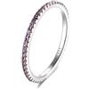 LES FOLIES DI PAOLA GRIECO Anello Veretta Girodito Lilla Glicine in argento 925 rodiato - Rainbow Collection (US 8 - ITA 17)