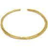 Vestopazzo, Collana Girocollo Ottone Dorato con Multilinee Effetto Battuto, Nickel Tested, DD00044