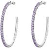 Brosway Orecchini a cerchietto da donna di Brosway della collezione Desideri. Gioiello realizzato in acciaio 316L con zirconi lilla.. La referenza è BEIE025