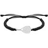 CODEONE Bracciale racchetta da paddle Silver Black in nylon intrecciato nero | Acciaio inossidabile argentato | Design artigianale sportivo | Racchetta | Confezione regalo