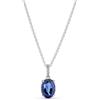 PANDORA Timeless Collana con cerchio brillante e appariscente in argento Sterling con cristallo blu principessa e zirconi cubici trasparenti, Collana Blu