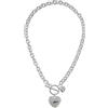GUESS Collana con ciondolo con logo a leva da donna, in argento, taglia unica, cristallo, taglia unica, vetro, vetro