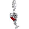 Teleye Ciondolo tazza di vino Charm in argento sterling 925 adatto per collana con bracciale Pandora