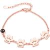 yrozvw Bracciale con nome personalizzato e foto all'interno Bracciali a zampa di cane Bracciale a zampa di cane con foto incisa su misura Gioielli per animali domestici Regalo per donna