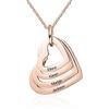 kaululu Collana Donna Cuore Personalizzata 1-4 Famiglia BFF Bambino Nome Ciondolo in Acciaio Inossidabile Nome Graver Regalo Anniversario Gioielli Personalizzati