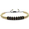 HAODUOO Braccialetto di fascino di lusso Uomo Donna Moda Corda intrecciata Braccialetto di perline regolabile for regalo di gioielli da donna(2)