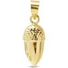 Inmaculada Romero IR Ciondolo ghianda Argento sterling 925 placcato oro 15 mm. dettagli combinati cavi lisci