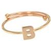 Maman et Sophie Anello Lettering an000B argento placato rosa iniziale lettera regolabile