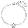 S'Agapõ Bracciale Donna in Acciaio e Perle con Simbolo Stella | Collezione Stellar - SSE45