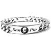 amorili Bracciale Uomo San Padre Pio in Acciaio Inox | Gioiello Religioso Elegante e Resistente | Braccialetto Spirituale di Fede e Protezione | Ispirato a San Pio da Pietrelcina bcc2943