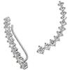 SilberDream GSO415W orecchini ear cuff, 11 zirconi, in argento 925
