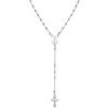 Linea Italia Gioielli - Collana Rosario In Argento 925 con Croce e Medaglia - Made in Italy