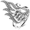 Gu Feng Anello S925 argento stile retrò etnico forma fenice cavo anello aperto donna