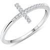Anellissimo Anello croce donna argento 925 con zirconi - 20
