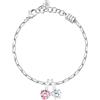 Morellato Bracciale Donna in Acciaio, Cuori, Zirconi, Catena, Collezione DROPS - SCZ1347