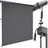 tectake® tenda da sole verticale a rullo, con manovella, protezione UV, impermeabile, resistente al vento, frangivista balcone, terrazzo, fissaggio a parete, privacy - Nero, 180 x 250 cm