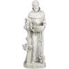 Design Toscano San Francesco La natura che nutre Statua da giardino mangiatoia per uccelli, poliresina, pietra antica, Grande 94 cm
