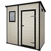 Keter Casetta da Giardino Manor Pent 6x4, Finitura Effetto Legno Graffiato, Beige, 183,5x111x200,5H Cm