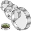 NIHUIFDPY Set di 3 setacci per terreno in acciaio inox, resistenti, con 3 inserti in rete intercambiabili (1 mm, 3 mm, 5 mm), setaccio multiuso per terreno da giardino, setaccio per setacciare il terreno