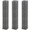 vidaXL 3X Gabbione Filo Zincato 25x25x150 cm Set Parete Recinzione Protezione