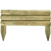 LoviStore Bordura per Aiuola Vampiro, Steccato Recinzione in Legno di Pino Impregnato per Aiuole, Giardini, Aree Verdi, Bordatura cm 55x5xh30/15