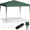 WOLTU Gazebo da Giardino Richiudibile 3x3m Gazebo da Esterno in Ferro Regolabile in Altezza Tendone Pieghevole Protezione Solare, Facile da Montare Verde