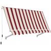 Paluplus Tenda da Sole a Caduta, Misura 300x250 cm, Senza Cassone con braccio avvolgibile e Braccetti Fermatenda, Telo Resistente 280 g/m², per Balcone e Terrazzo -3900F (Bordeaux e Crema)