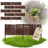 Floranica 10 pezzi Recinzione in vimini 20 cm x 100 cm - Staccionata da giardino intrecciata Palizzata Recinzione naturale Bordo aiuola