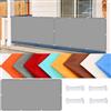 SUNLIMEI Tenda a Vela Rettangolare 80 x 110 cm Impermeabile, Resistente Al Vento Copertura per Balcone Schermo Del Balcone con Fune e Occhiellato per Recinzione, Ringhiera, Grigio Chiaro