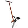 Uzman-Versand Doppia grabe forcella 4 denti FORCA Boden Ventola Doppia Tomba Forchetta Doppia Forcone Bio - Rastrello da giardino dispositivo Forcone Zappa coltivatore