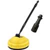 Keyubria Pulitore per superfici ad alta pressione serie K, accessorio patio con ugello rotante, manico lungo, spazzola rotante per strada, auto, cortile, casa