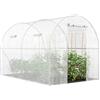 IDMarket - Serra tunnel di giardinario 6 m² bianco ZEBRA 2x3M