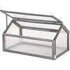 Outsunny Cassone freddo legno coperchio apribile 90x52x50cm grigio