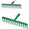 Crisalide® - Rastrello da Giardino in Acciaio Verniciato | Denti Temprati per Terreni e Foglie | Disponibile in 3 Misure (10, 14 o 18 Denti) | Manico Non Incluso (14 Denti)
