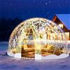 Gaonala 12 FT giardino cupola lgloo, serra a cupola geodetica con copertura in PVC trasparente, tenda da giardino a cupola con 2 corde luminose da 10 m, per esterni, patio (bordo bianco, 3,6 m x 3,6 m x 2,2 m