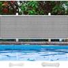 NINGBAI Frangivisto Balcone Recinzione 70 x 650 cm Telo Privacy Balcone Telo Copertura Frangivisto Protezione Solare, Facile Installazione per Veranda, Cortile, Terrazza, Grigio