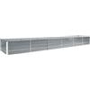 vidaXL Letto Rialzato Giardino in Acciaio Zincato Vaso per Fiori Contenitore per Piante Verdi Accessori per Giardino Decorazioni 480x80x45 cm Grigia