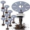 Novatool 10 picchetti da terra Ø 15,5 x H 30,5 cm, zincati, fissaggio a terra per lampade a terra, accessori da giardino, accessori da giardino, colonne di ancoraggio, picchetto in acciaio