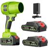 Generico Seese Pro Soffiatore Elettrico Senza Fili - Soffiatore Aspirapolvere 2 in 1 Portatile, 35000 RPM Ultra Potente, 40 Minuti Autonomia, Leggero per Giardino, Cortile, Foglie, Prato (Green,2 Battery)
