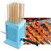 LSSB Cubo Fabbrica Spiedini Arrosticini Creatore Rapido per Carne e Verdure Barbecue Spiedini arrosticini cubo Barbecue Stringer 49 Buche Barbecue Grill Shish Kebab Maker Kit Strumento