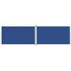 vidaXL Tenda da Sole Laterale Retrattile Blu 180x600 cm