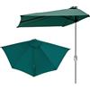 Generico Telo di Ricambio per Ombrellone Semicircolare 270cm 5 Stecche，Impermeabile Copertura per Ombrellone in Tessuto di Ricambio, Ricambio Ombrellone da Giardino(Green)