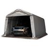 TOOLPORT Tenda Garage 3,3 x 4,8m Tenda Capannone in PVC 800 N e Stabile Costruzione in Acciaio Grigio