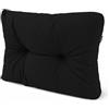 POKAR Cuscino-schienale Imbottito laterale 60x40cm per Divano da Giardino, fodere asportabile e lavabile, Spalliera per Bancali, Interno ed Esterno, DYI - fai da te, senza Pallet, nero