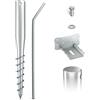Maxerio 100 cm Base-Set 3er Fondazione a Vite + Accessori; Ø 60 x 2; M12